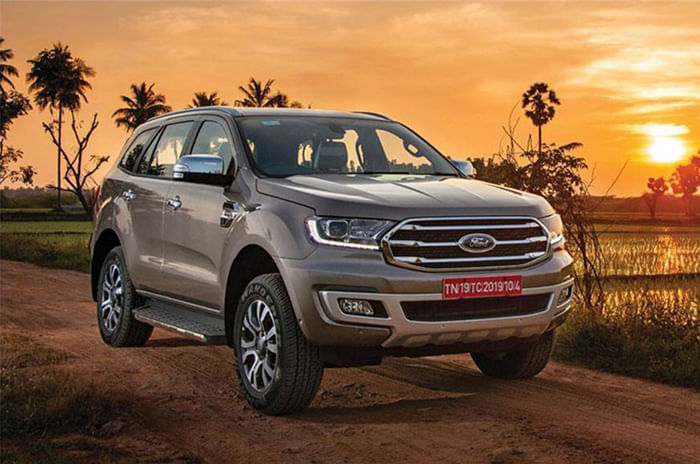 Upsizing tyres on a Ford Endeavour Ford Endeavour front quarter